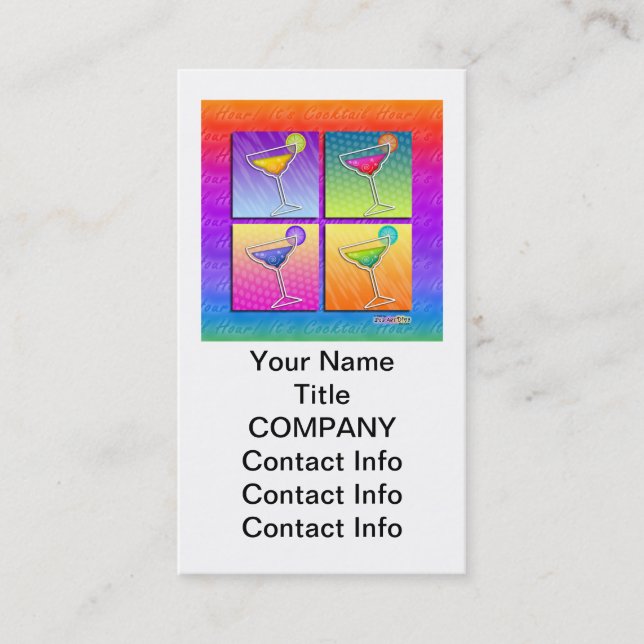 CARTE DE VISITE MARGARITAS ART POP (Verticale) (Devant)