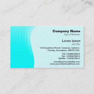 Carte De Visite Marge de vague v2 - Cyan