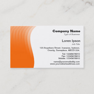 Carte De Visite Marge d'onde - orange