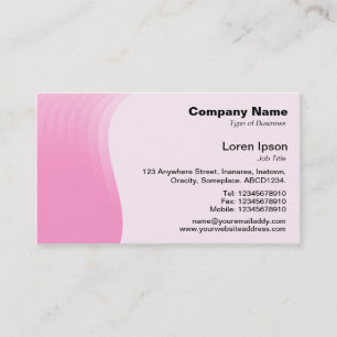 Carte De Visite Marge d'onde v2 - rose