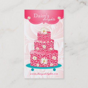 Carte De Visite Marguerite florale de rose de chef de pâtisserie