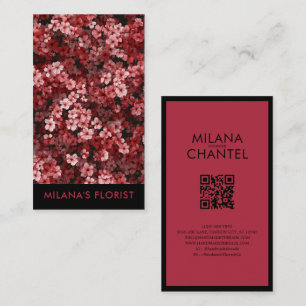 Carte De Visite Marguerite Rouge Fleuriste Moderne Tendance
