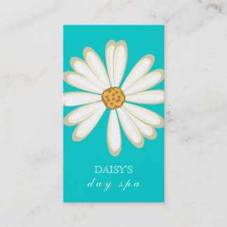 Carte de visite marguerrier bleu turquoise