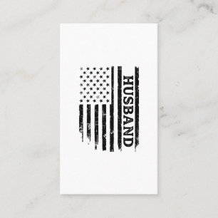 Carte De Visite Mari Patriote Vintage Chemise Drapeau Design_1