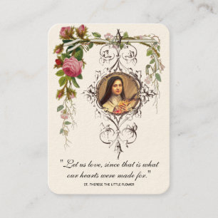 Carte De Visite Mariage catholique Favor St. Therese Remembrance B