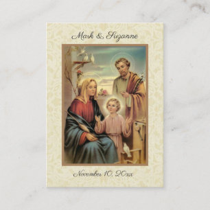 Carte De Visite Mariage catholique Favoriser la Sainte Famille Car