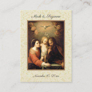 Carte De Visite Mariage catholique Favoriser la Sainte Famille Car