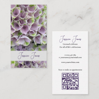 Carte De Visite Mariage célébré Simple Mauve Floral