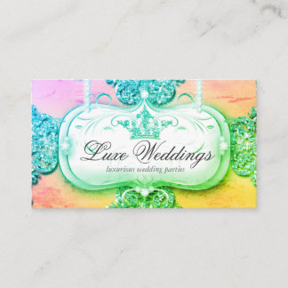 Carte De Visite Mariage de bijoux de mode élégante Parties scintil