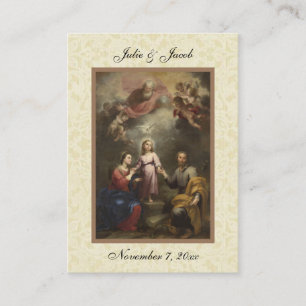 Carte De Visite Mariage de la Sainte Famille catholique Favoriser 