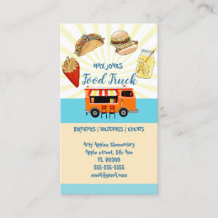 Carte De Visite mariage événement hotdog food truck traiteur