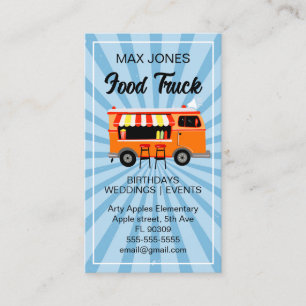 Carte De Visite mariage événement hotdog food truck traiteur