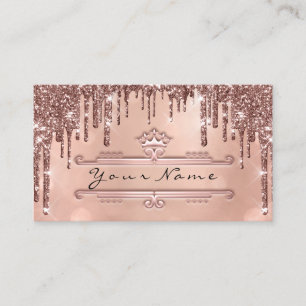 Carte De Visite Mariage Event Planner Rose Parties scintillant de