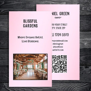 Carte De Visite Mariage Lieu QR Photo