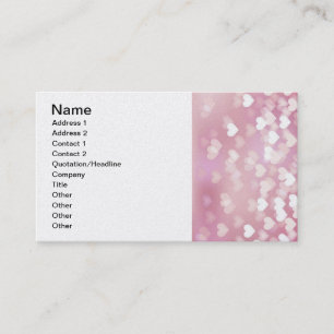 Carte De Visite Mariage Love Vector Coeurs Arrière - plans rose b