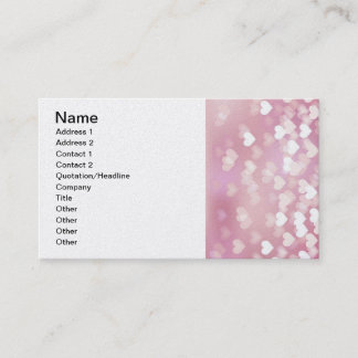 Carte De Visite Mariage Love Vector Coeurs Arrière - plans rose br