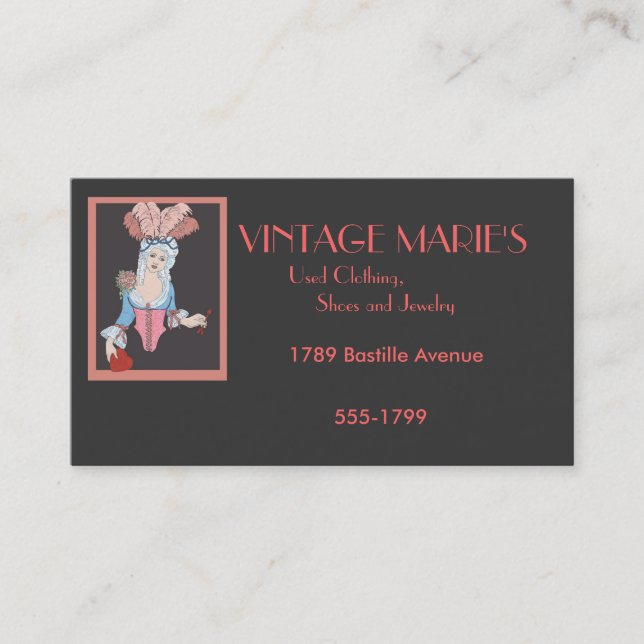 Carte De Visite Marie vintage (Devant)