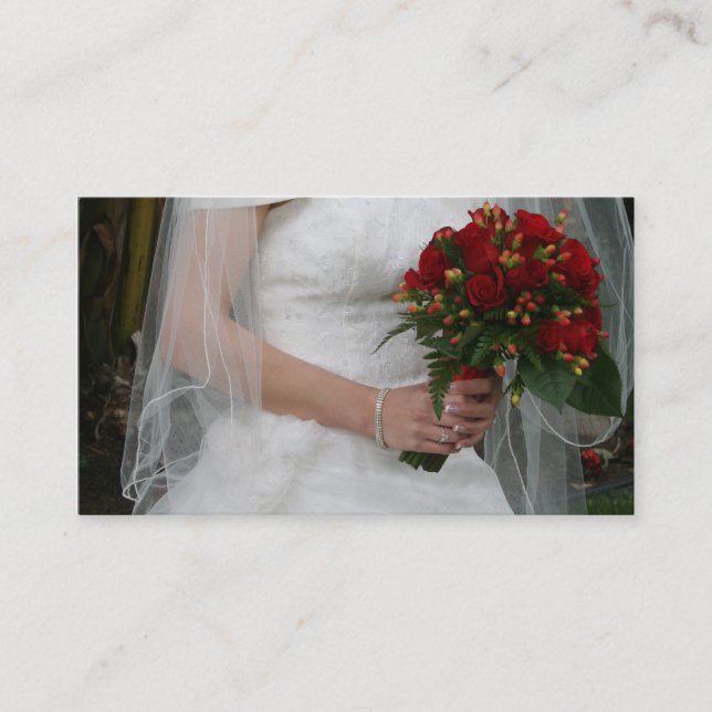 Carte De Visite Mariée pittoresque (Devant)
