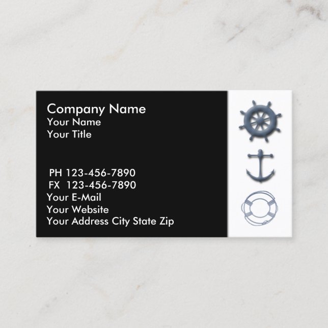 Carte de visite marine (Devant)