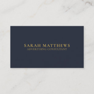 Carte De Visite Marine Blue Gold Professional Moderne minimaliste