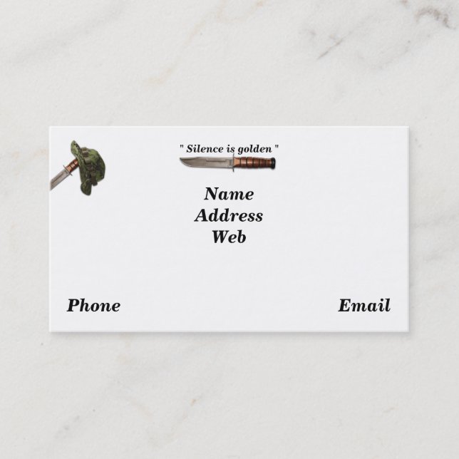 Carte De Visite Marine de l'armée de terre marine marine rangers l (Devant)