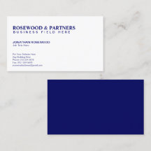 Marine et Blanc professionnels minimalistes | Un c