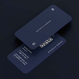 Carte De Visite Marine Noire Moderne Simple Professionnel