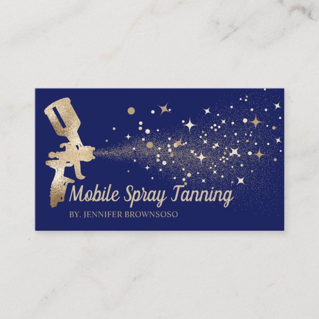 Carte De Visite Marine Star Gold Corps mobile Peinture Tan Spray (Devant)