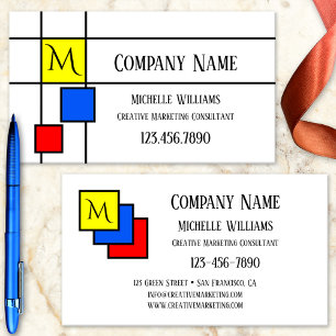 Carte de visite marketing des couleurs primaires M