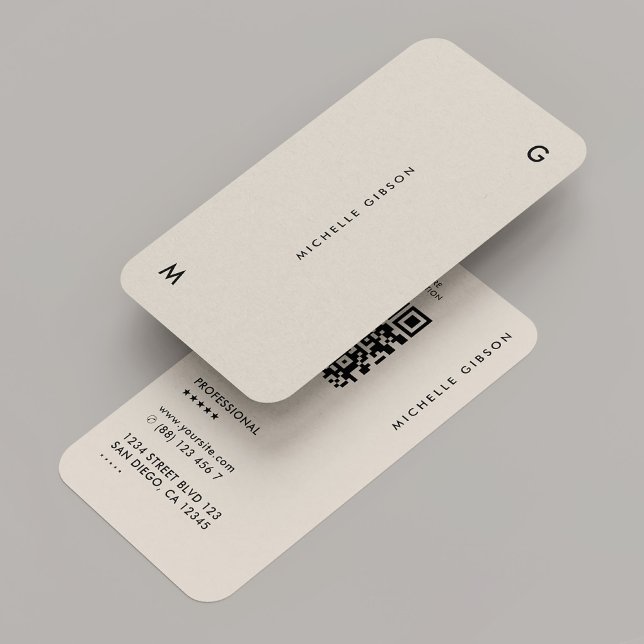 Carte De Visite Marketing minimal Sable professionnel moderne (Minimal Marketing Modern Professional Sand Business Card
)