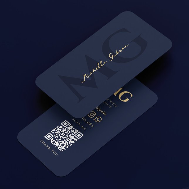 Carte De Visite Marketing professionnel Dark Navy bleu moderne (Professional Marketing Dark Navy Blue Modern Business Card
)