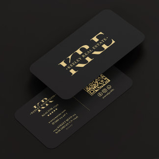 Carte De Visite Marketing professionnel Elegant Noir moderne