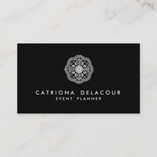 Carte de visite marocain noir et blanc de logo