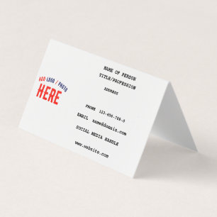 CARTE DE VISITE MARQUE BLANCHE MODERNE ET PERSONNALISABLE VÉRIFIÉE