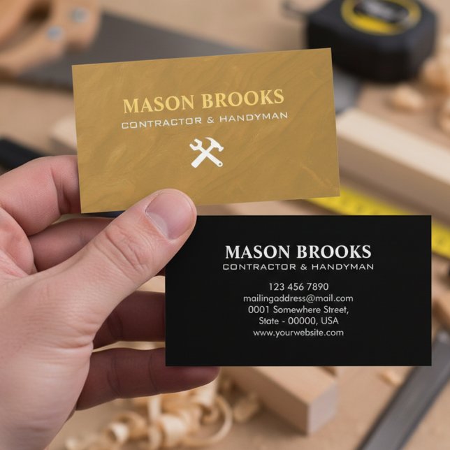 Carte De Visite Marque d'artisanat & de construction (Créateur téléchargé)