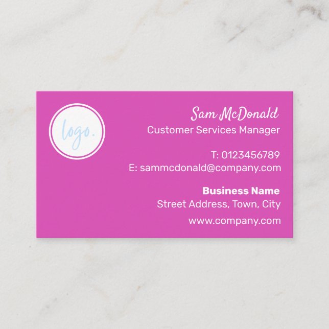 CARTE DE VISITE MARQUE DE LA COMPAGNIE DE LOGO D'ENTREPRISE DE COU (Devant)