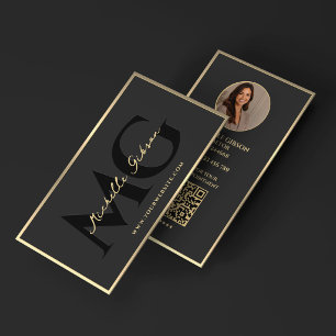 Carte De Visite Marque de luxe Monogram pour agent immobilier en n