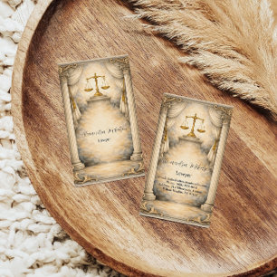 Carte De Visite Marque de professionnel du droit de salle d'audien