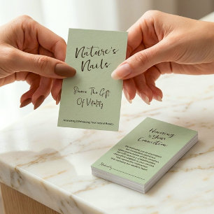 Carte De Visite Marque de référence de la boutique de vernis Artis