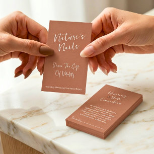Carte De Visite Marque de référence de la boutique d'ongles en ter