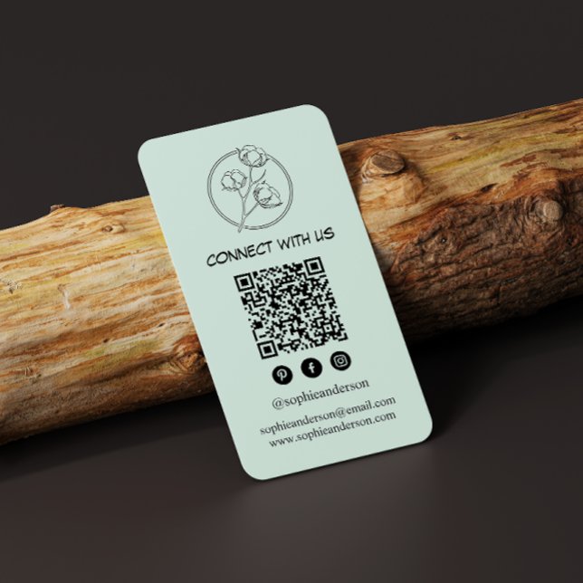 Carte De Visite Marque Moderne et Épurée avec Code QR (Créateur téléchargé)