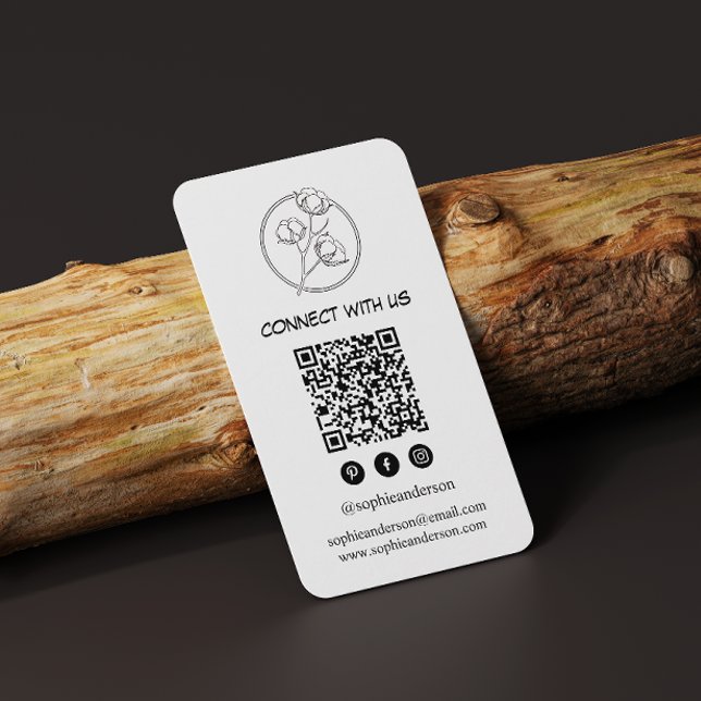 Carte De Visite Marque Moderne Propre avec Code QR (Créateur téléchargé)