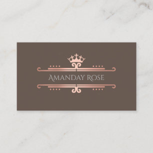 Carte De Visite Marque royale Nom Rose Blush Frame Elegant VIP
