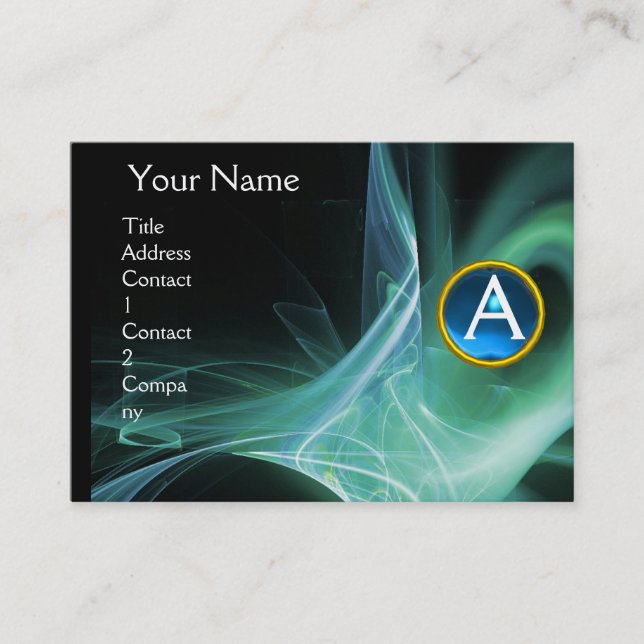 Carte De Visite MARQUE SWIRLGEM Vibrant noir vert bleu (Devant)