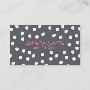 Carte De Visite Marques texturées (blanc) / Expressive