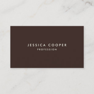 Carte De Visite Marron Chocolat Simple