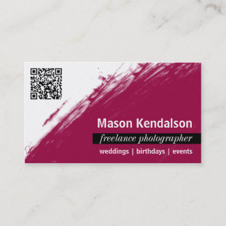 Carte de visite marron de photographe de CODE de