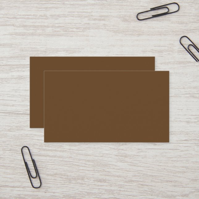 Carte de visite marron foncé (Devant/Arrière en situation)