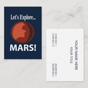Carte De Visite Mars Explorons Mars
