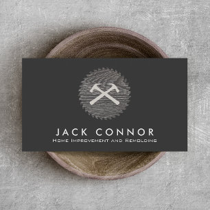 Carte De Visite Marteau de menuiserie et scie